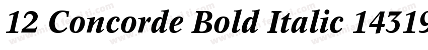 12 Concorde Bold Italic 14319字体转换